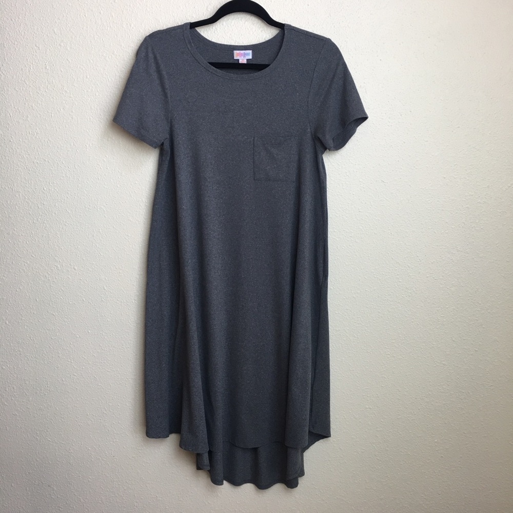 LulaRoe Carly Solid Gray XS